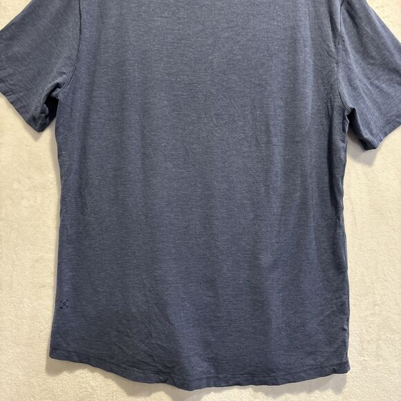 Lululemon Crewneck Shirt Men's Blue Tee Casual Workout Gym Athleisure Large? - Picture 9 of 10